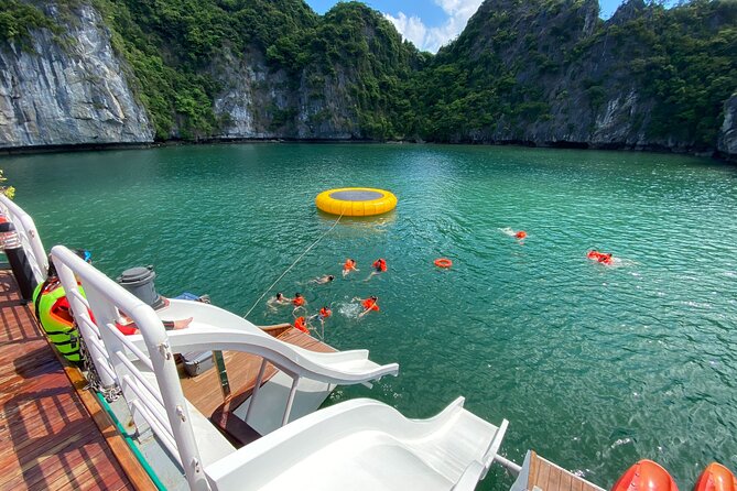The Halong Catamaran Premium Day Cruise From Ha Long Bay - Lan Ha Bay, Frog Pond, and the swimming stop