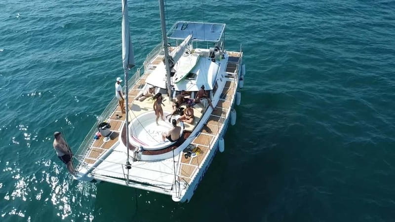 Torrevieja: Catamaran cruise and sunset with swimming - Sunset departures and the Torrevieja view