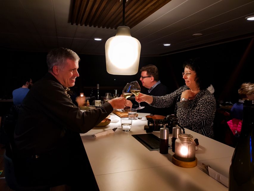 Tromsø: Aurora Dinner Cruise by Hybrid-Electric Catamaran - Dessert, deck time, and the search for clear sky