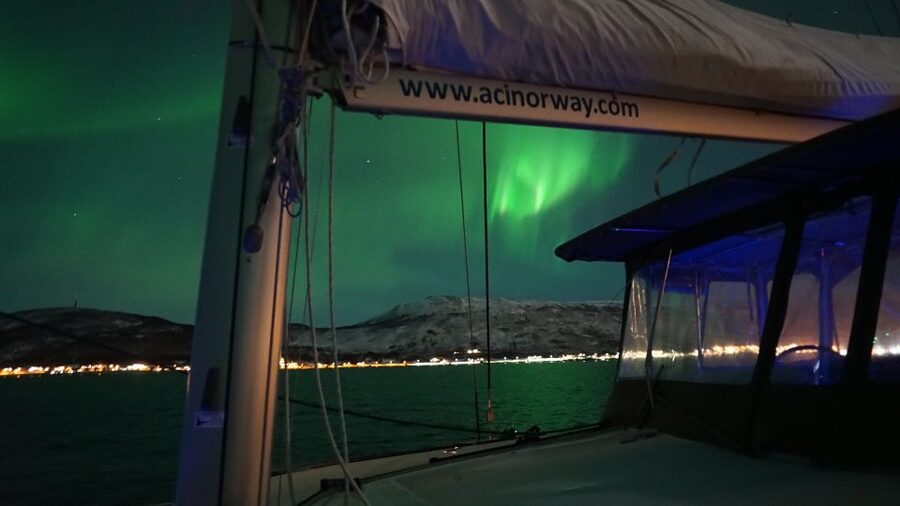 Tromsø: Northern Lights Luxury Catamaran Cruise - Setting out from Tromsø harbor