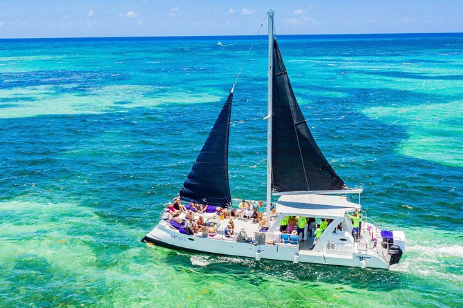 Up to 15 passengers Private Catamaran Sailing from Punta Cana - The first stop: snorkeling along the Bavaro coast