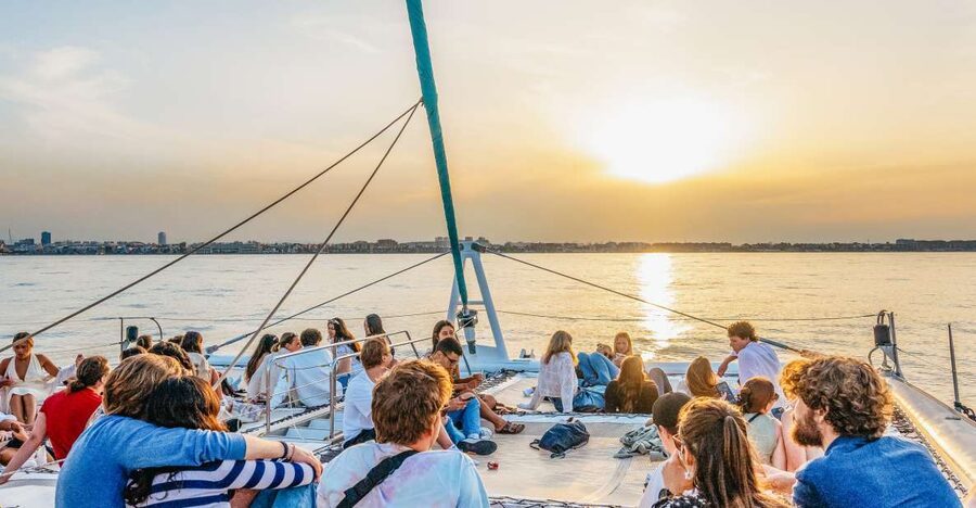 Valencia: Sailing Catamaran Cruise with Sunset Option and DJ - Leaving Valencia’s port for the open sea