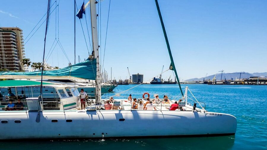 Valencia: Sailing Catamaran with Swimming & Optional DJ - The swim stop near Valencia’s coast