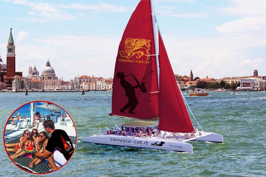 Venice: Lagoon Lunch Cruise on Catamaran - A cooler view of Venice from the lagoon