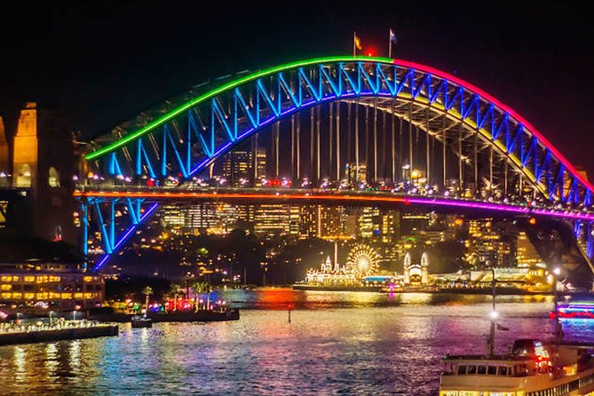 Vivid 90-Minute Sydney Harbour Intimate Catamaran Cruise with Canapes - Canapés and a complimentary drink add real value